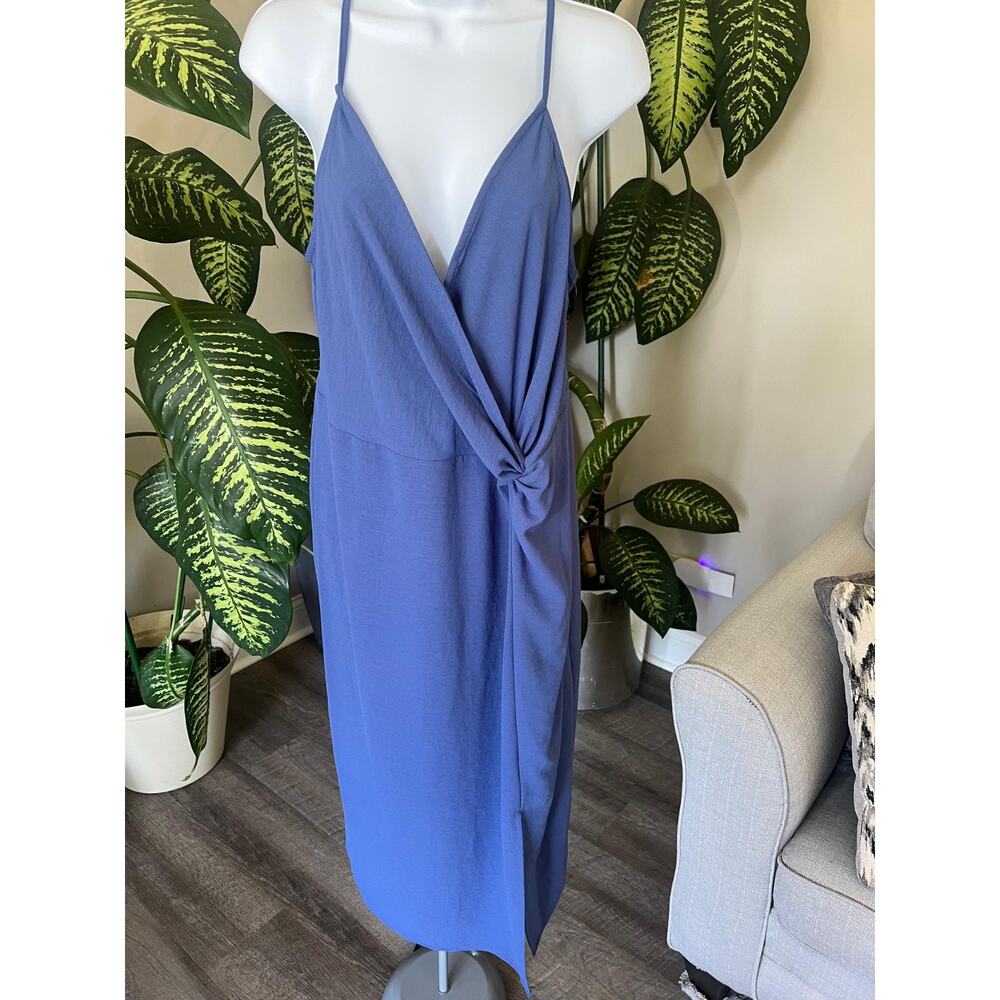 Connected Apparel Blue Women's Midi Dress Size 14 #602